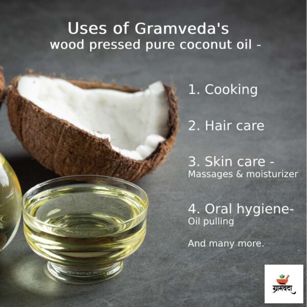 Pure Coconut oil (Wood cold pressed)